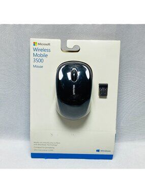 Microsoft Wireless Mobile 3500 Mouse Black BlueTrack Wireless USB Compact NEW